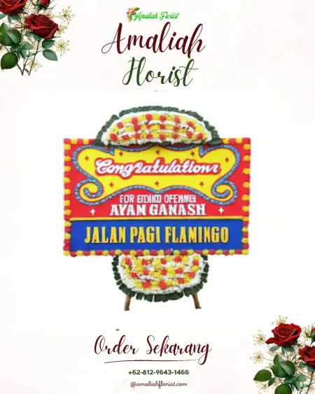 Sewa Papan Bunga Damai Baru